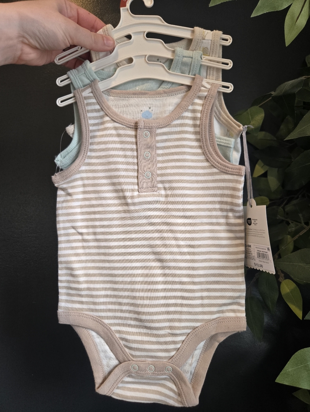 Cloud Island 3 Pack Tank Top Onesies NWT 3-6 Months